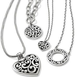 Brighton Silver Shiny Necklace with bag